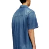 d-nabil-d Camicia da bowling in denim effetto contrasto