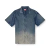 d-nabil-s3 Camicia da bowling in denim fluido sfumato
