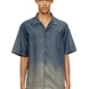 d-nabil-s3 Camicia da bowling in denim fluido sfumato