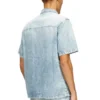 d-nabil-s4 Camicia da bowling in denim marmorizzato