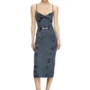 d-ony Abito midi in jersey effetto denim d-ony Abito midi in jersey effetto denim