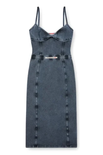 d-ony Abito midi in jersey effetto denim