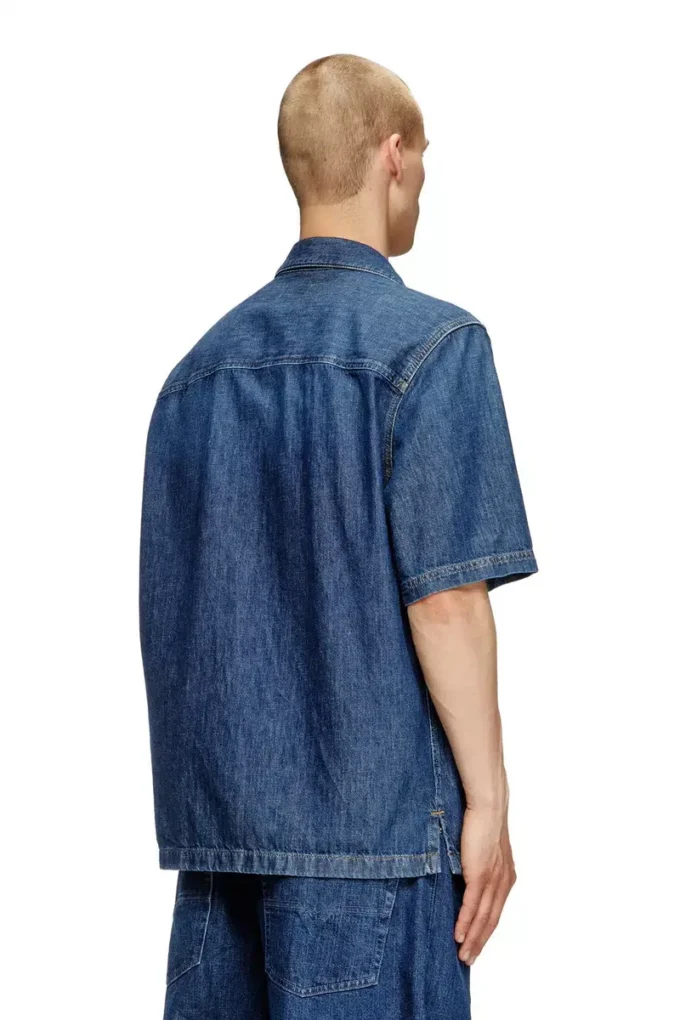 d-paroshort Camicia da bowling in denim