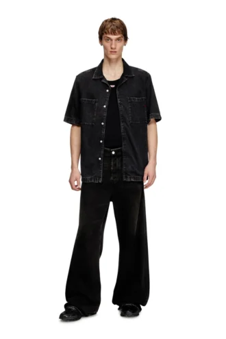 d-paroshort Camicia da bowling in denim Tencel