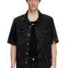 d-paroshort Camicia da bowling in denim Tencel