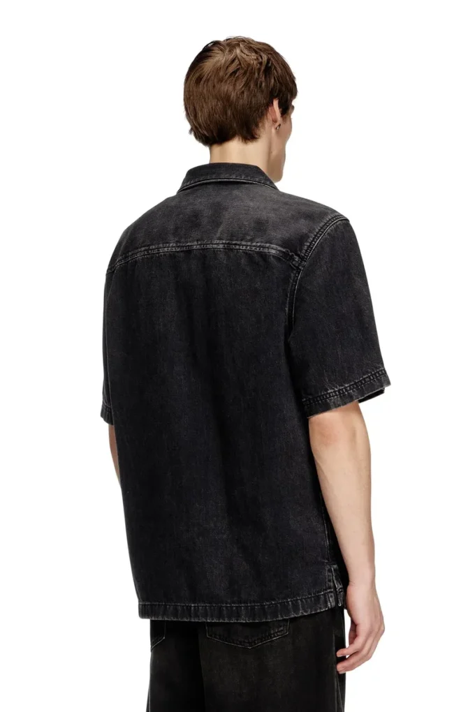 d-paroshort Camicia da bowling in denim Tencel