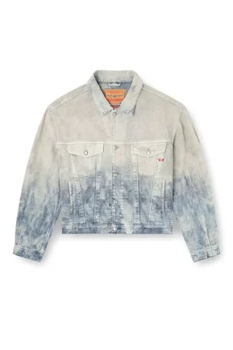 d-ranger Giacca trucker in denim jacquard Principe di Galles