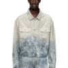 d-ranger Giacca trucker in denim jacquard Principe di Galles d-ranger Giacca trucker in denim jacquard Principe di Galles