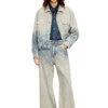 d-ranger Giacca trucker in denim jacquard Principe di Galles d-ranger Giacca trucker in denim jacquard Principe di Galles