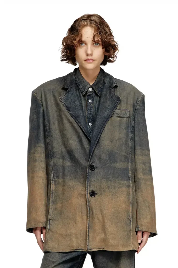 d-reg-s Blazer in denim fluido sfumato d-reg-s Blazer in denim fluido sfumato