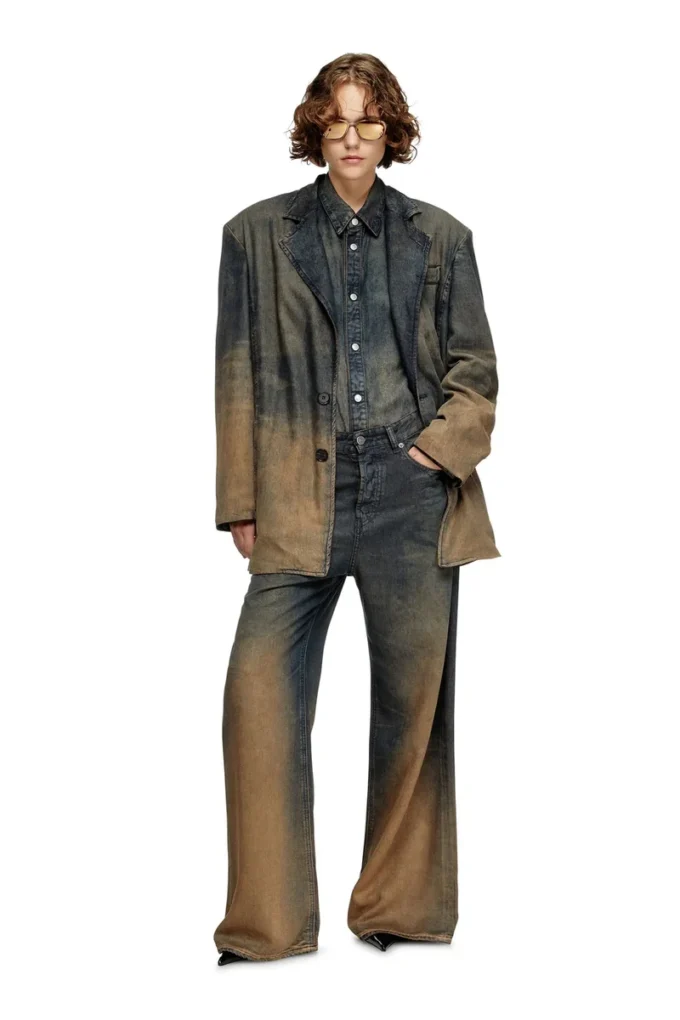 d-reg-s Blazer in denim fluido sfumato d-reg-s Blazer in denim fluido sfumato
