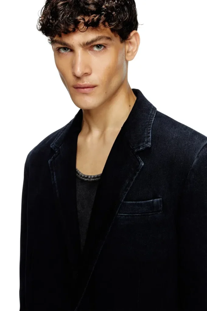d-reger-d Blazer in denim leggermente trattato d-reger-d Blazer in denim leggermente trattato