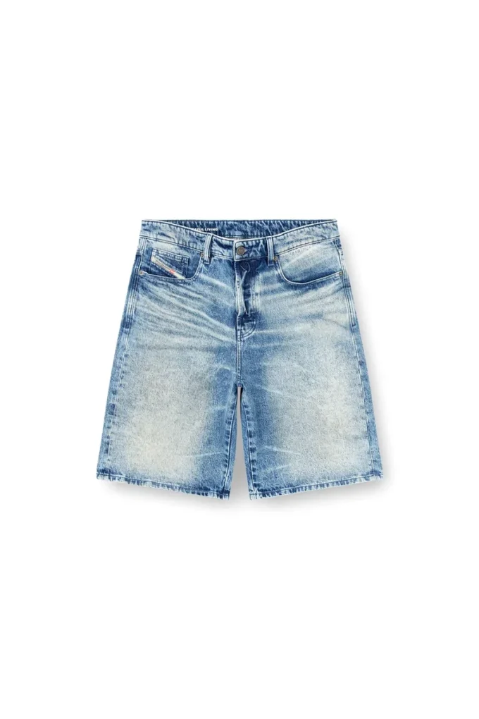 d-rixford-s Shorts in denim con stampa di testi di canzoni d-rixford-s Shorts in denim con stampa di testi di canzoni