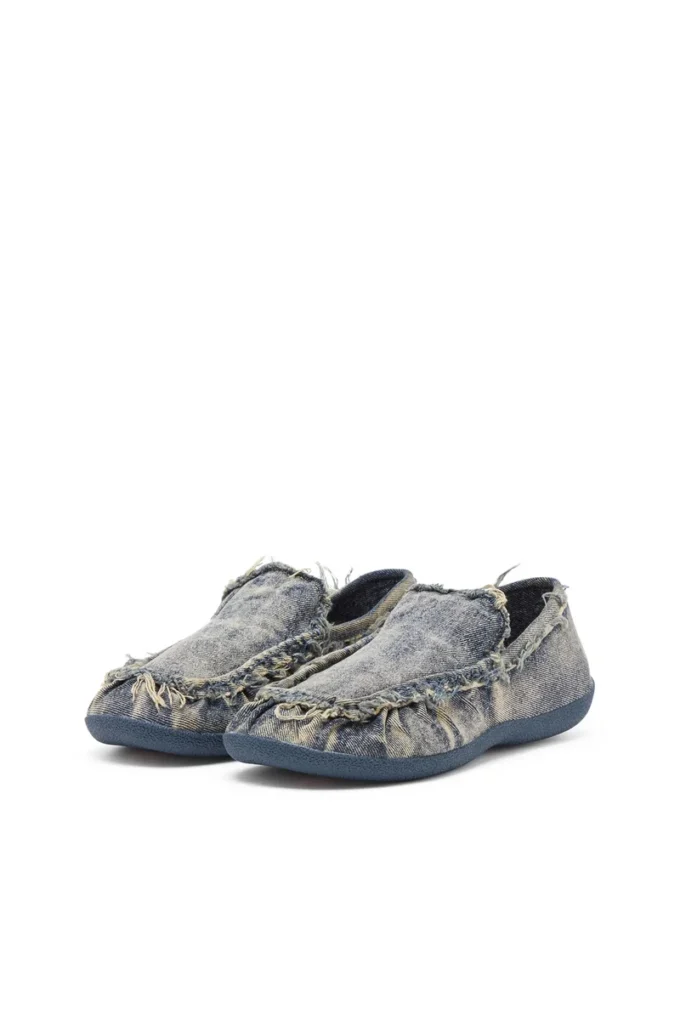 d-shock moc D-Shock – Mocassini in denim effetto consumato