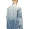 d-simp-fsh Camicia in denim effetto distrutto a nido d’ape d-simp-fsh Camicia in denim effetto distrutto a nido d’ape