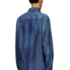 d-simply Camicia in denim con logo ricamato