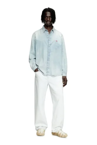 d-simply Camicia in denim effetto candeggiato