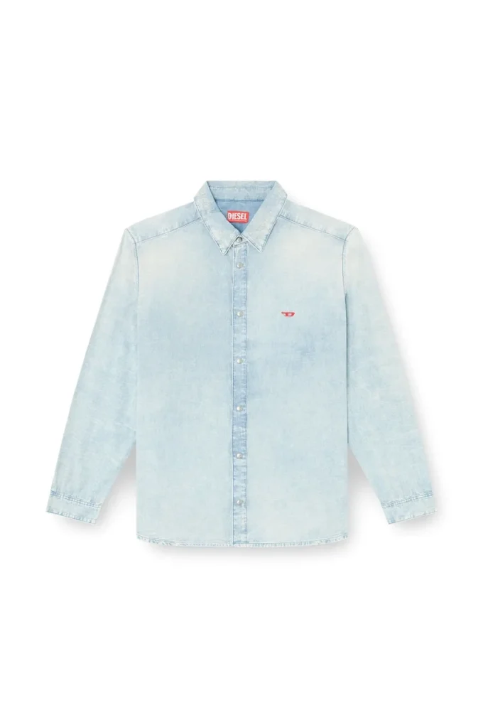 d-simply Camicia in denim effetto candeggiato