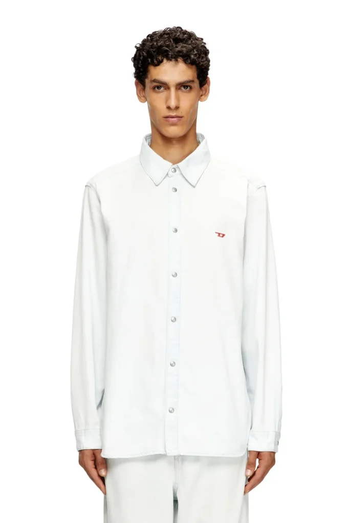 d-simply Camicia in denim effetto candeggiato