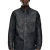 d-simply-fse Camicia in denim con rivestimento craquelé d-simply-fse Camicia in denim con rivestimento craquelé