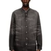 d-simply-fsh Camicia in denim effetto nido d’ape effetto consumato d-simply-fsh Camicia in denim effetto nido d’ape effetto consumato