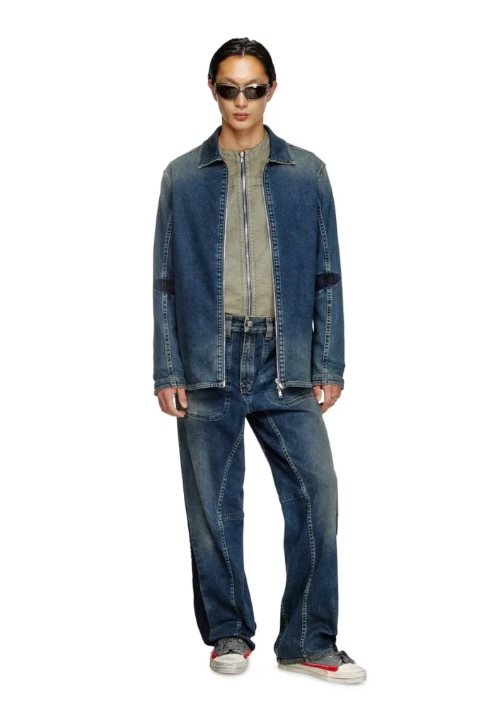d-simply-re Camicia con zip in denim Rehab