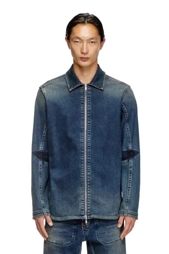 d-simply-re Camicia con zip in denim Rehab