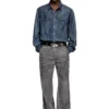 d-simply-s13 Camicia in denim fluido Principe di Galles