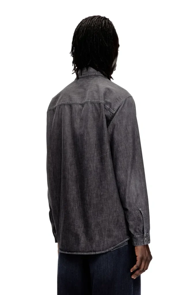 d-simply-s15 Camicia in denim con emblema ricamato d-simply-s15 Camicia in denim con emblema ricamato