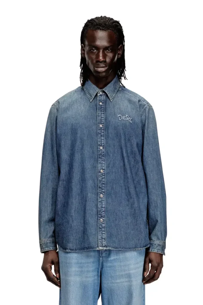 d-simply-s15 Camicia in denim con ricamo sul retro d-simply-s15 Camicia in denim con ricamo sul retro