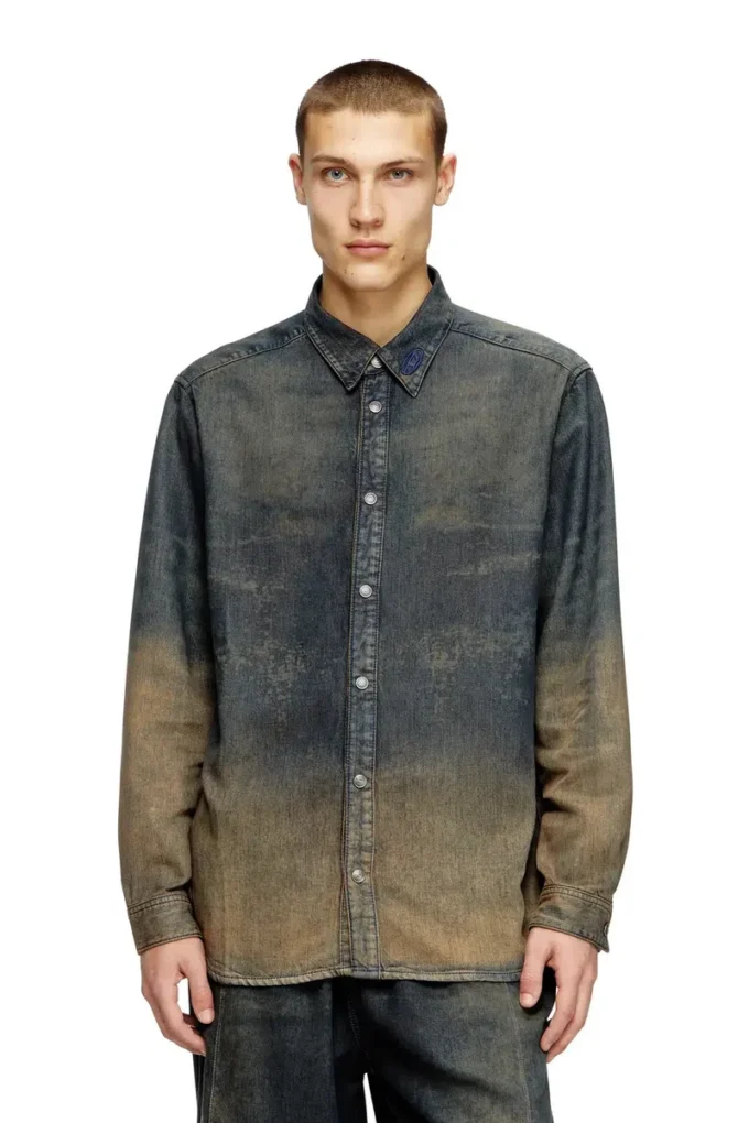 d-simply-s8 Camicia in denim sfumato fluido d-simply-s8 Camicia in denim sfumato fluido