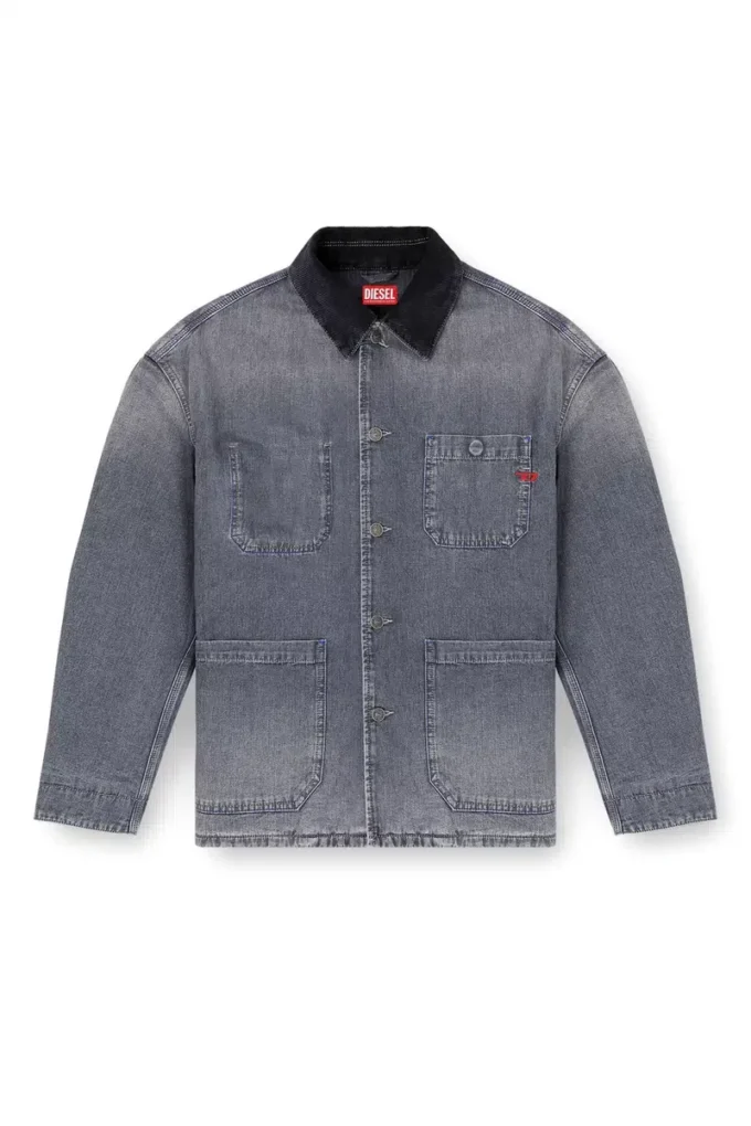 d-stack-u-l Giacca in denim stile utility con colletto a contrasto d-stack-u-l Giacca in denim stile utility con colletto a contrasto