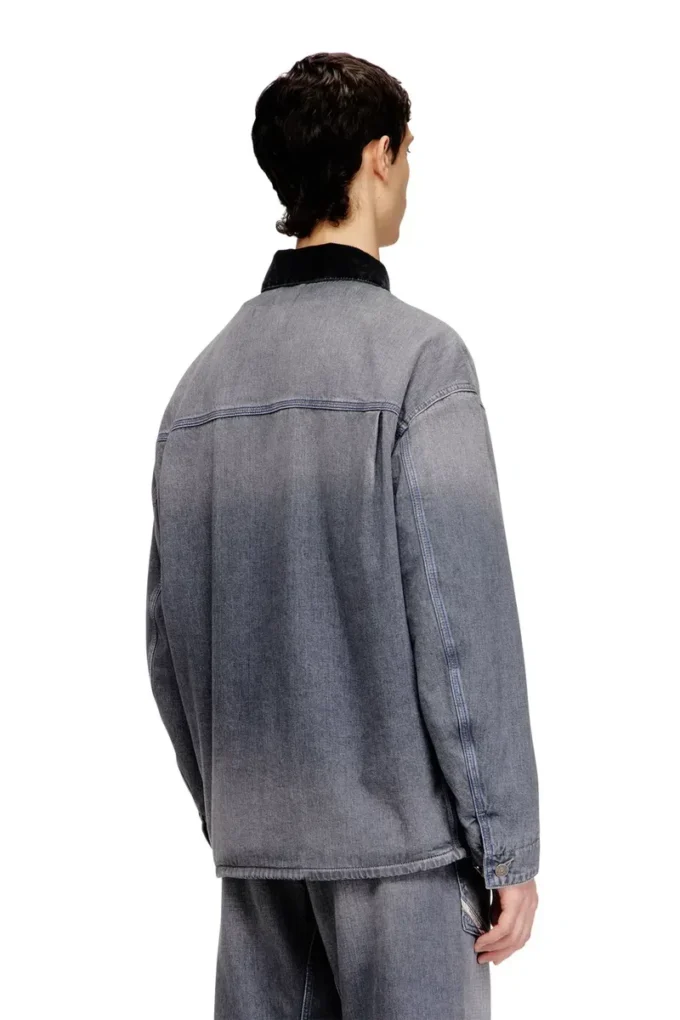 d-stack-u-l Giacca in denim stile utility con colletto a contrasto d-stack-u-l Giacca in denim stile utility con colletto a contrasto