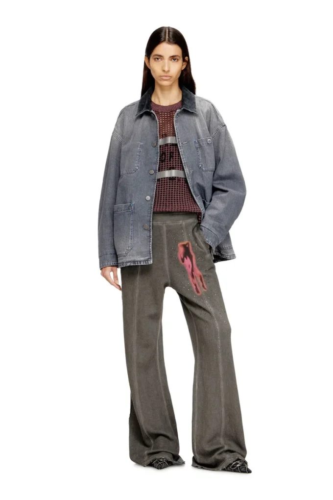 d-stack-u-l Giacca in denim stile utility con colletto a contrasto d-stack-u-l Giacca in denim stile utility con colletto a contrasto