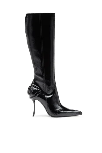 d-ten&half hb Stivali al ginocchio D-Ten&Half-Glossy con tacco curvo