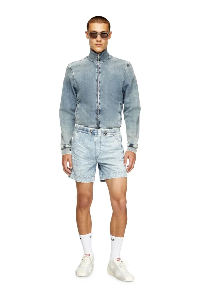 d-tenni-s Pantaloncini in denim marmorizzato d-tenni-s Pantaloncini in denim marmorizzato