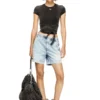 d-tenni-s Pantaloncini in denim marmorizzato d-tenni-s Pantaloncini in denim marmorizzato
