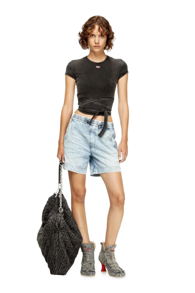 d-tenni-s Pantaloncini in denim marmorizzato d-tenni-s Pantaloncini in denim marmorizzato
