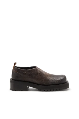 D-Texan clog D-Texan-Scarpe con zip in pelle scamosciata craquelé effetto consumato