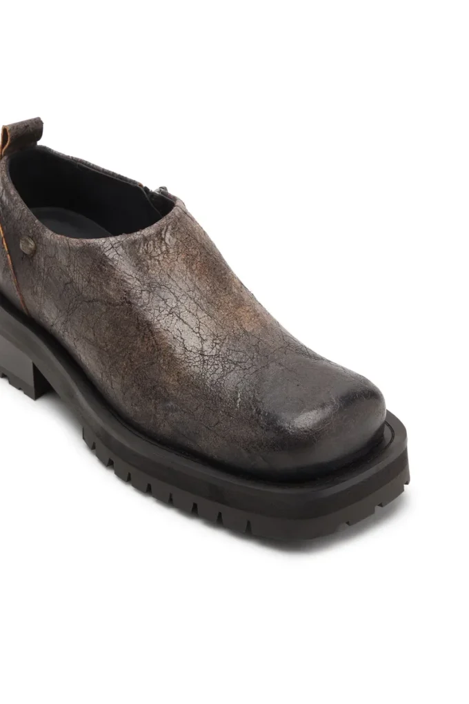 D-Texan clog D-Texan-Scarpe con zip in pelle scamosciata craquelé effetto consumato D-Texan clog D-Texan-Scarpe con zip in pelle scamosciata craquelé effetto consumato
