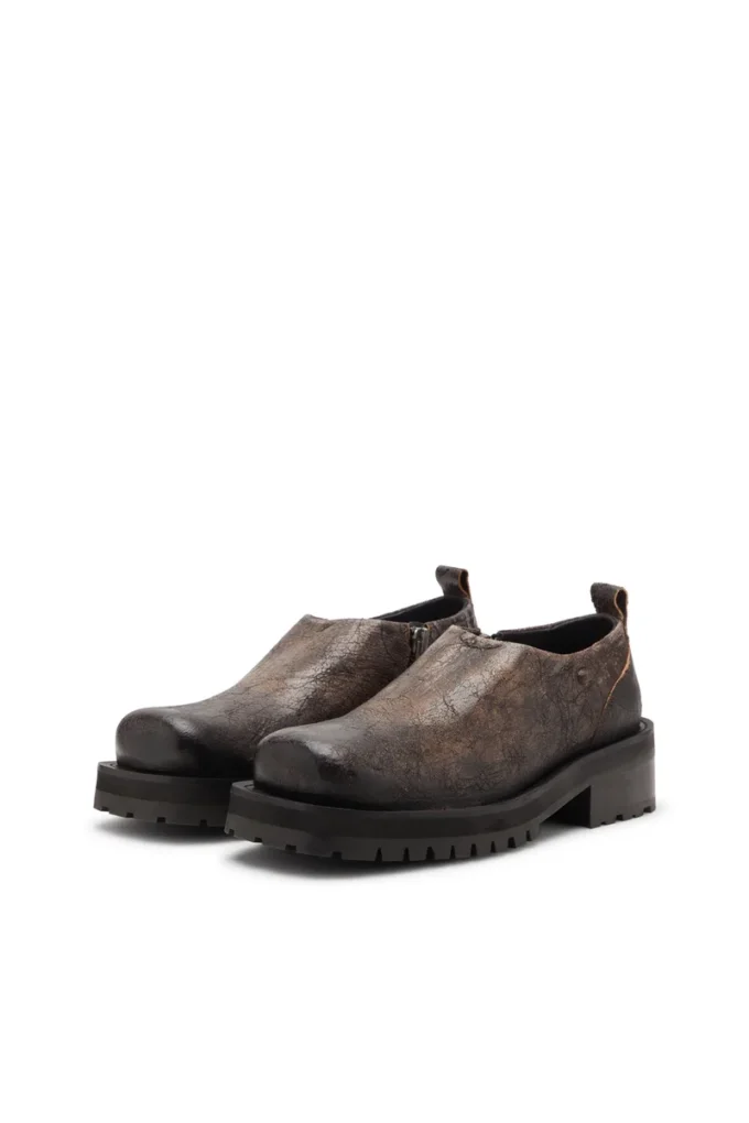 D-Texan clog D-Texan-Scarpe con zip in pelle scamosciata craquelé effetto consumato D-Texan clog D-Texan-Scarpe con zip in pelle scamosciata craquelé effetto consumato