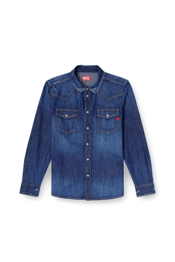 d-vega Camicia in denim con tasche applicate d-vega Camicia in denim con tasche applicate