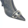 d-venus kb d D-Venus – Stivali in denim con placca con logo d-venus kb d D-Venus – Stivali in denim con placca con logo
