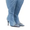 d-venus kb large Stivali al ginocchio larghi D-Venus in denim