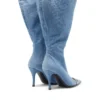 d-venus kb large Stivali al ginocchio larghi D-Venus in denim