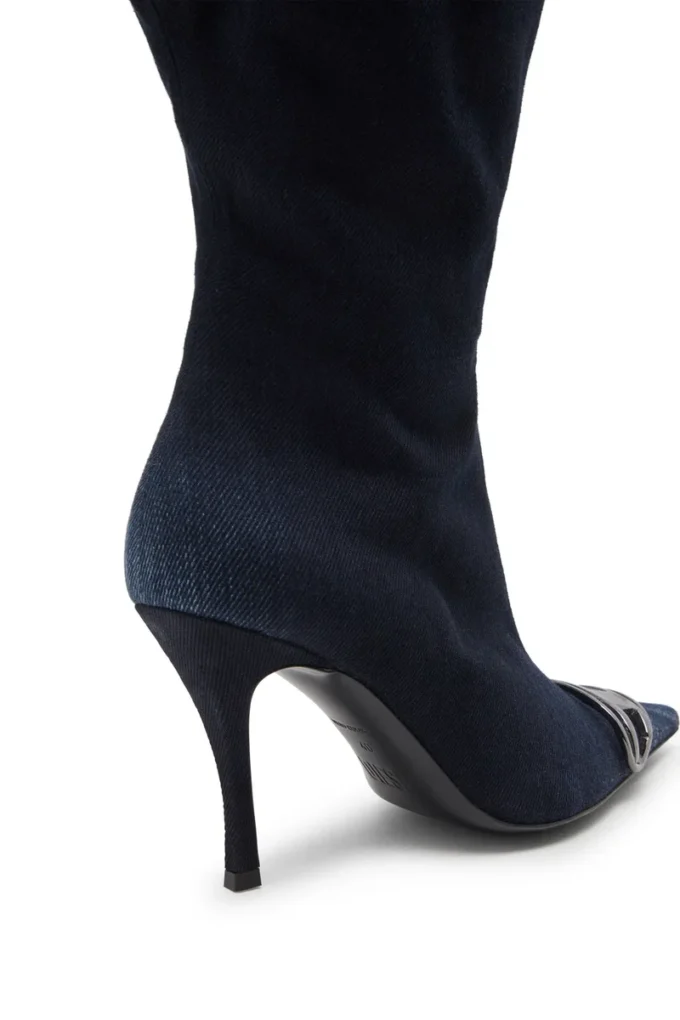 d-venus kb large Stivali al ginocchio larghi D-Venus in denim
