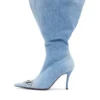d-venus kb large Stivali al ginocchio larghi D-Venus in denim