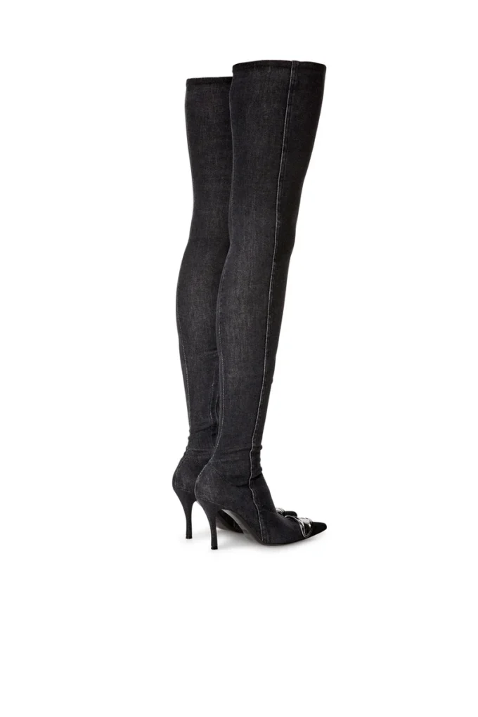 d-venus tbt d D-Venus Tbt D Stivali – Stivali sopra il ginocchio in denim elasticizzato