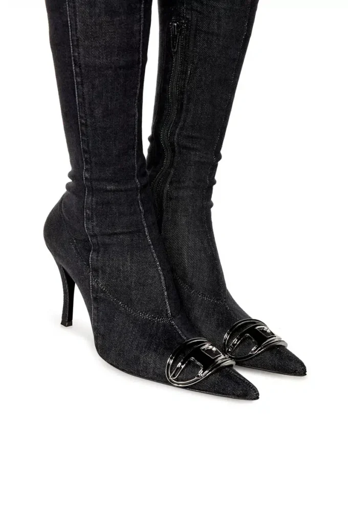 d-venus tbt d D-Venus Tbt D Stivali – Stivali sopra il ginocchio in denim elasticizzato