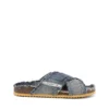 d-woodstock cross D-Woodstock-Crossover ciabatte in denim sfrangiato d-woodstock cross D-Woodstock-Crossover ciabatte in denim sfrangiato